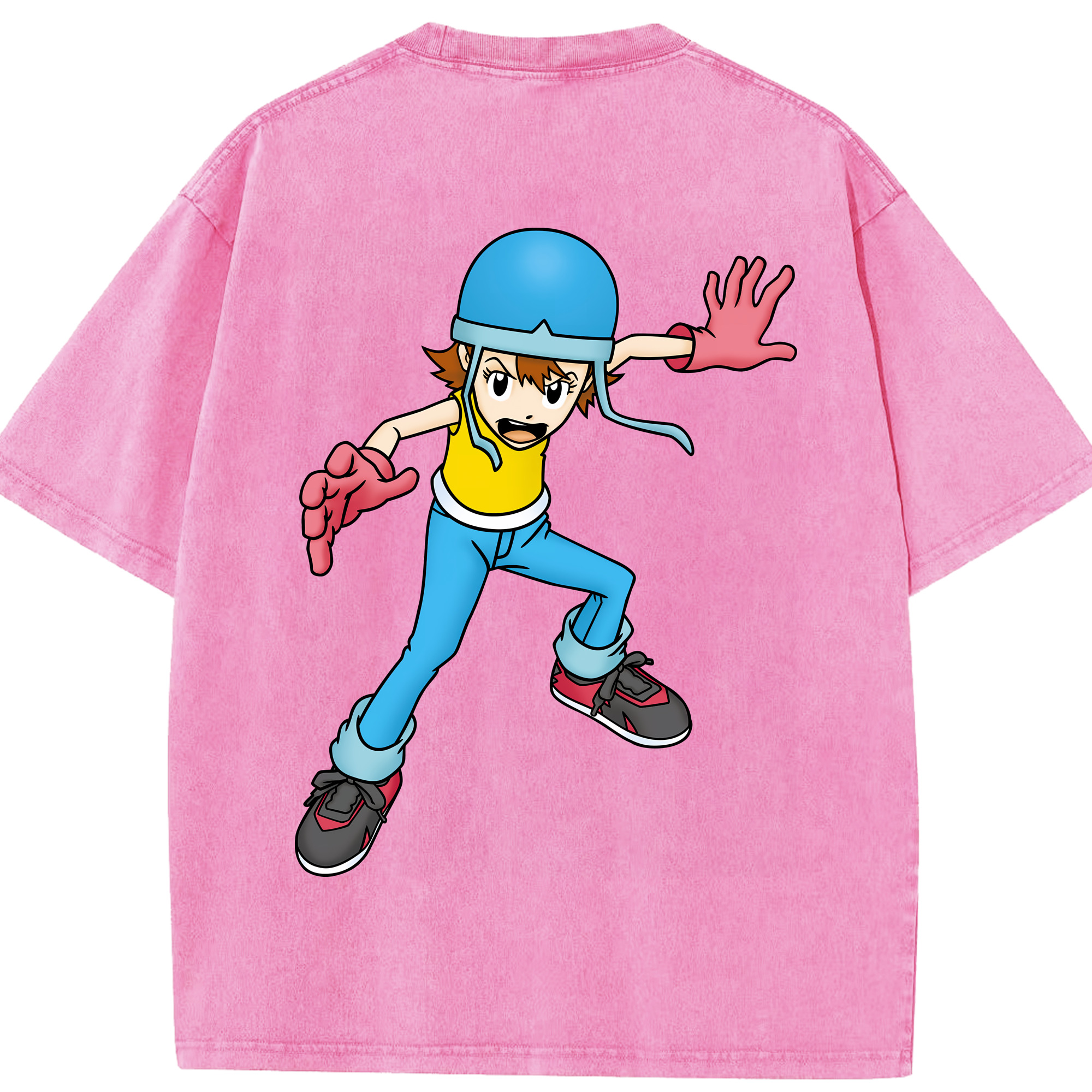 （画像用） Digimon デジタルモンスター/デジモン 綿100% ヴィンテージ風 半袖Tシャツ（背面プリント）